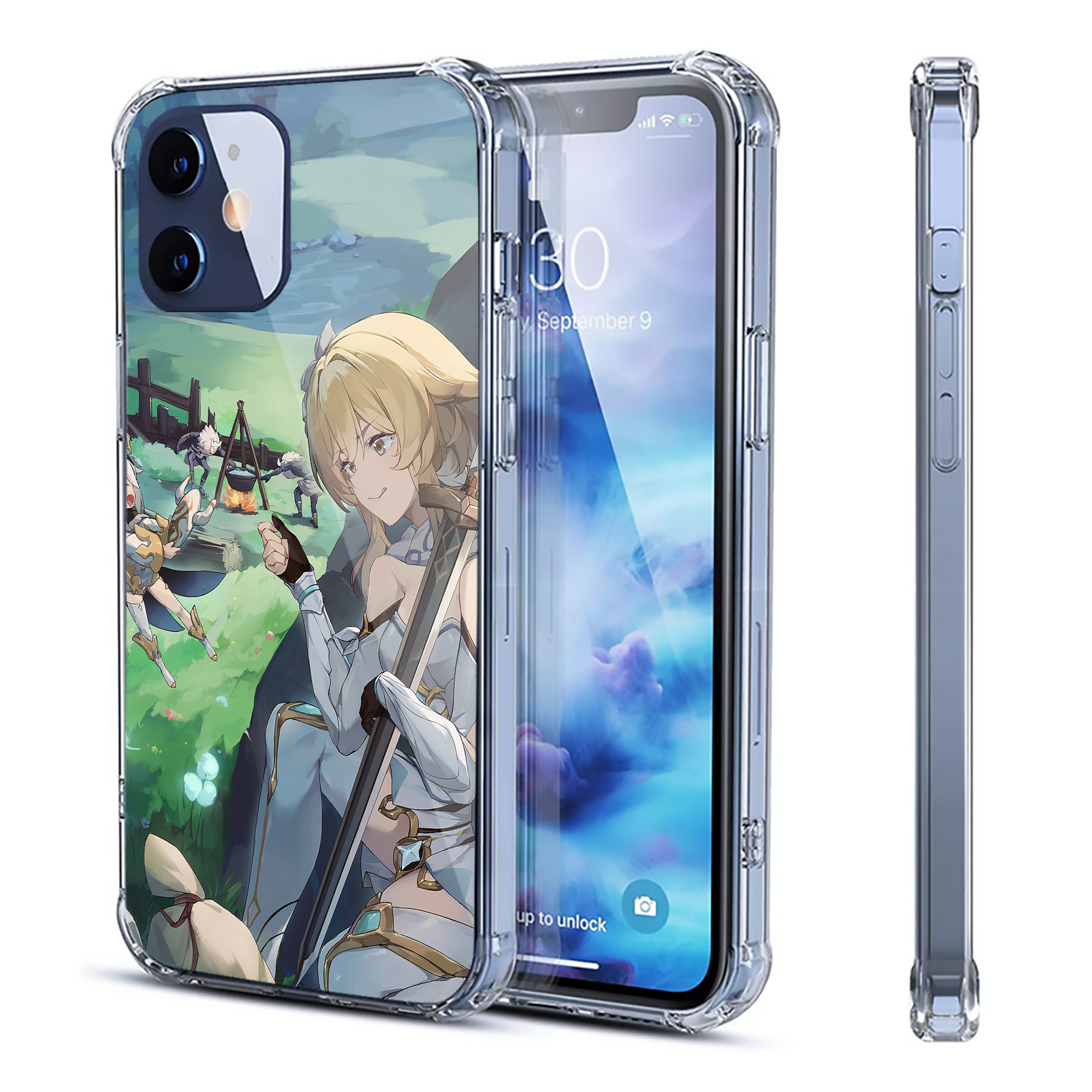 げんし神 genshin 【iPhone 12シリーズ対応】透明スマホケース（クリアソフトケース）